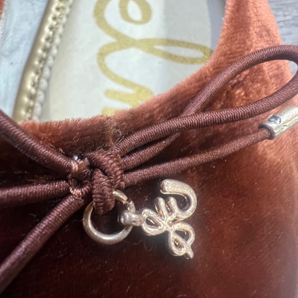 Sam Edelman Girls Felicia Mini Ballet Flats Deep Orchard Velvet Fall/Holiday - Picture 4 of 11